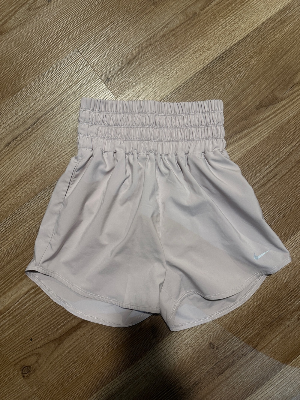 Nike Lavender-Gray High-Waist Athletic Shorts